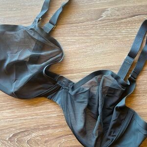 Cuup Brand Black Mesh Bra - 38D